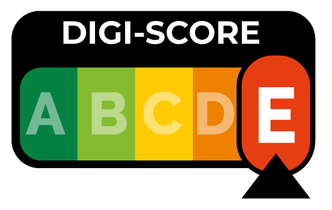Digi-Score : évaluation de la santé numérique de votre entreprise. Note E.